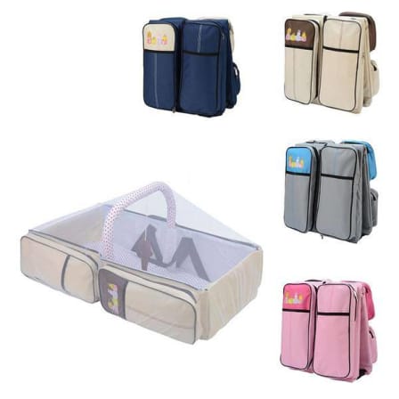 2-in-1 Baby Bed And Bag With Net - Pink
